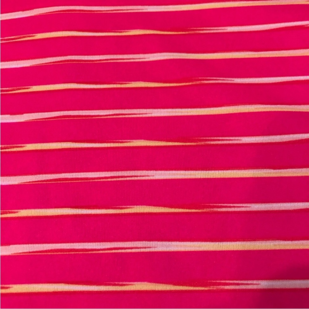 Reel Legends tee performance outdoors workout shirt pink V neck stripes fishing - Picture 2 of 5